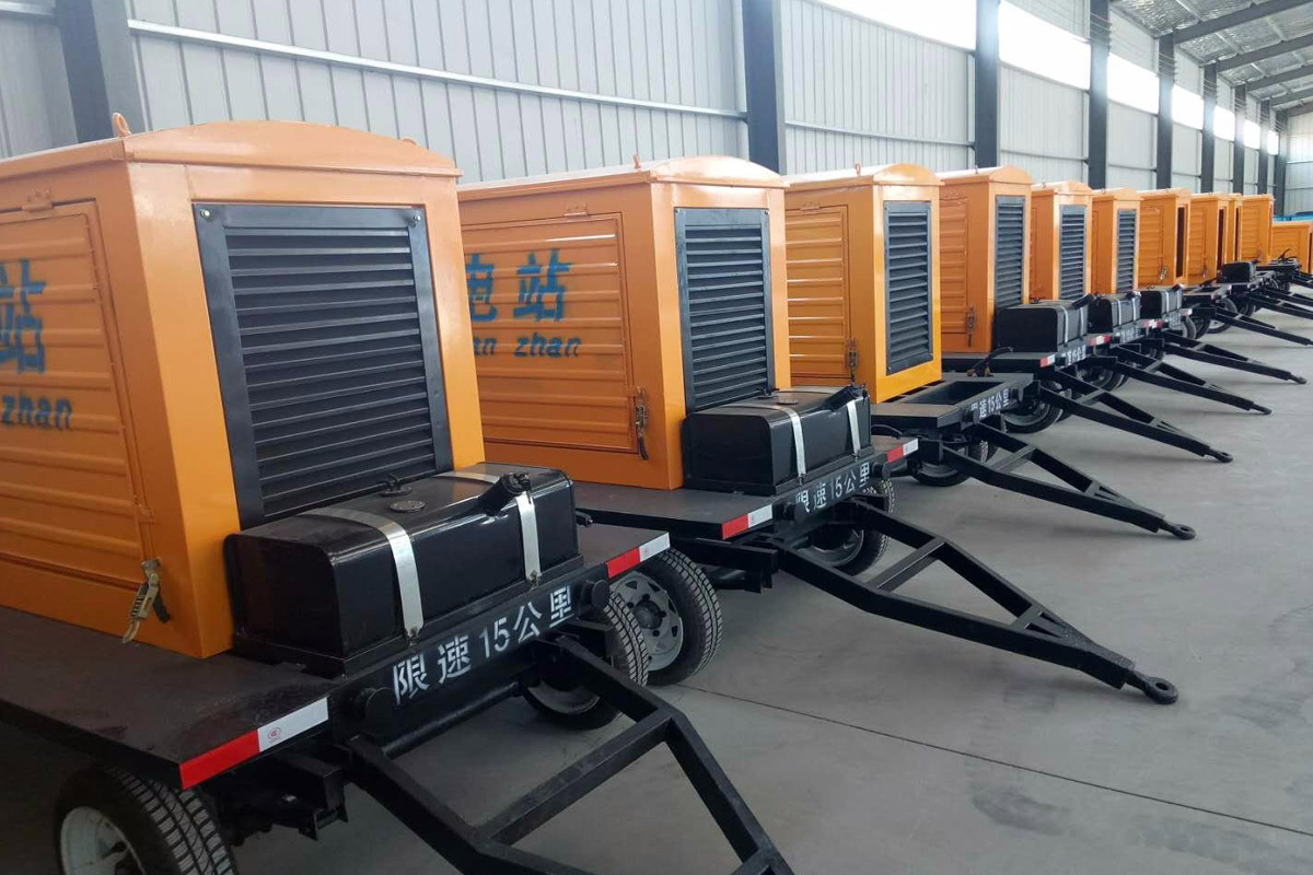 上街发电机租赁施工现场